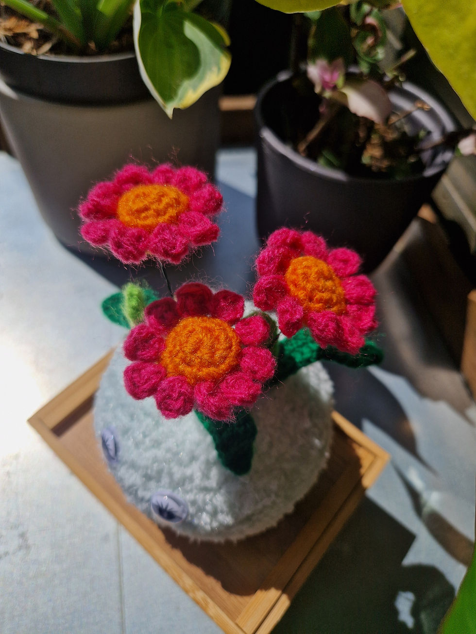 Miniature : Bloque-porte Bloki bleu clair et fuchsia