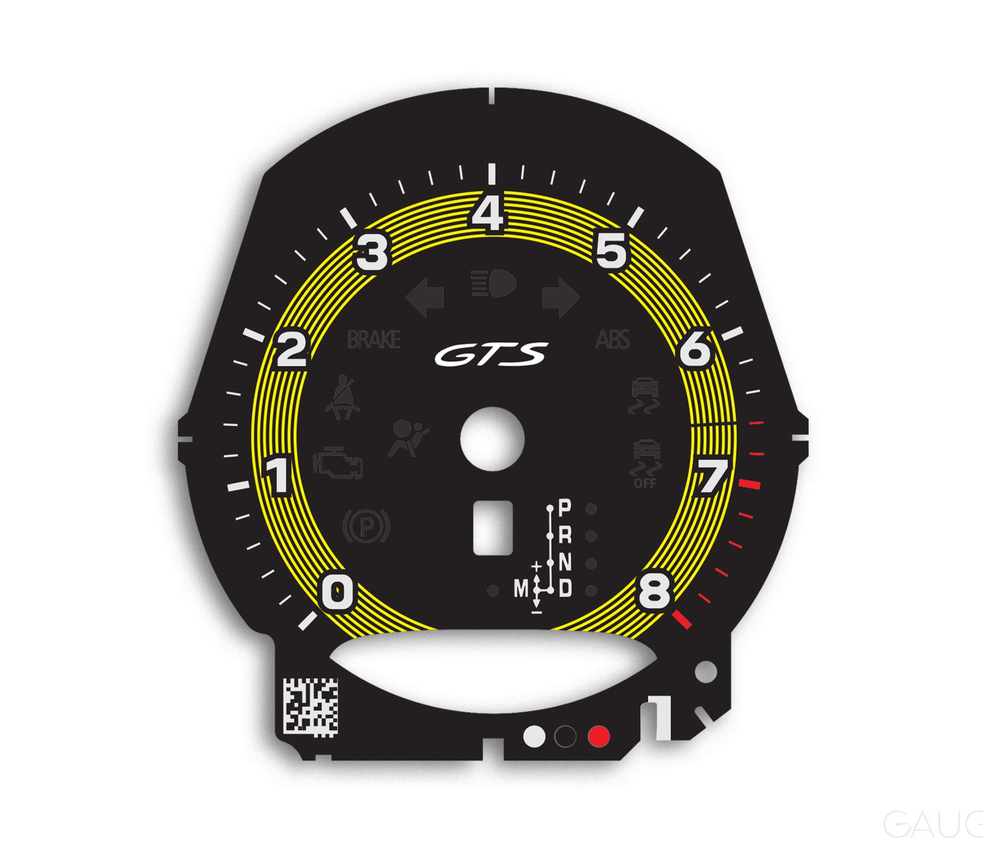 Porsche GTS 991/718/Macan – 8K RPM – PDK – Classic Rings – Black with Yellow