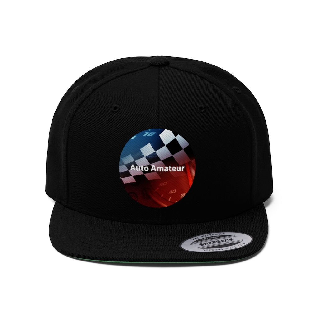'Auto Amateur' Unisex Flat Bill Cap