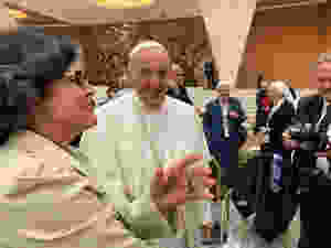 Irmã Silvânia Aparecida Pereira Coelho e o Papa Francisco