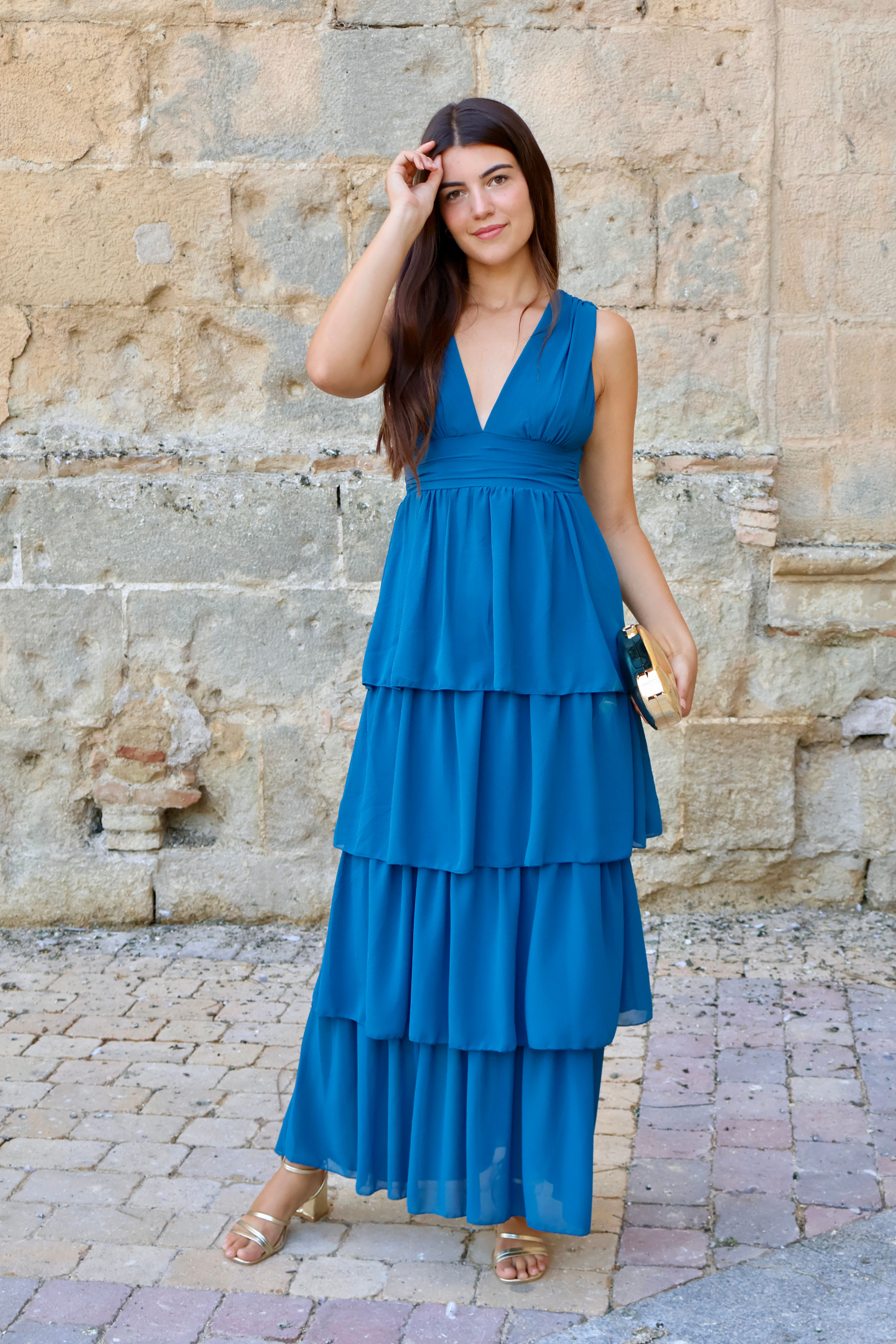 Vestido Praga Petróleo