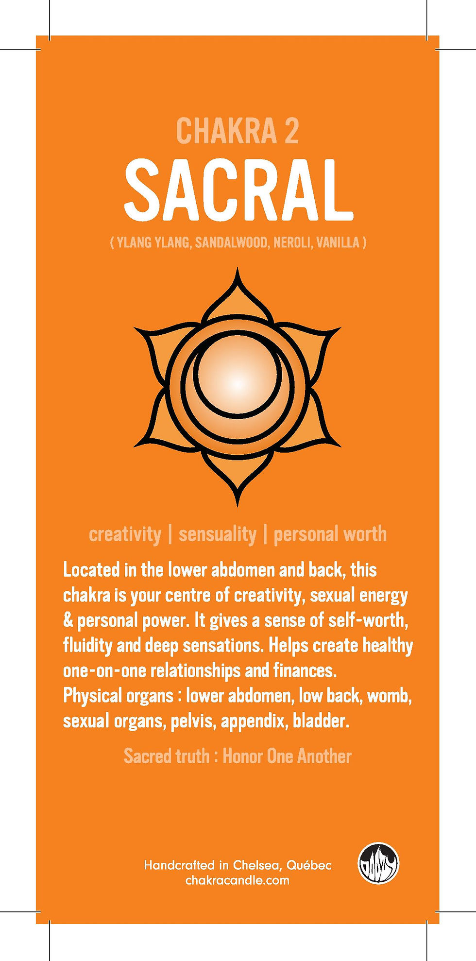 Thumbnail: Pillar Candle - Small - Chakra 2 - Sacral