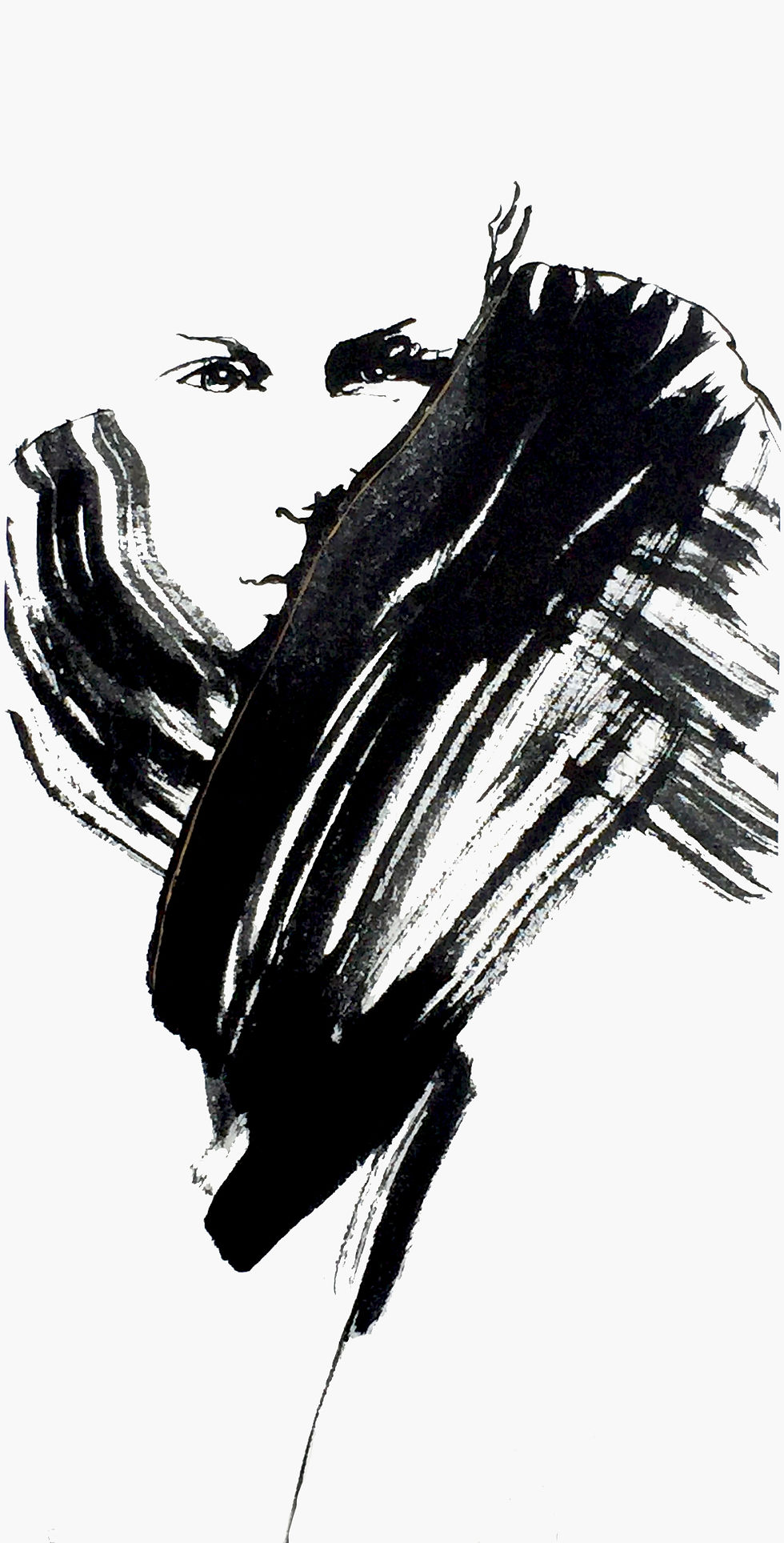 Thumbnail: "Untamed" Sumi-e Ink Panel