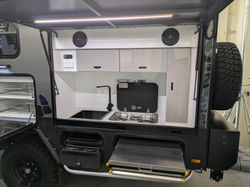 Amazing outdoor galley kitchen