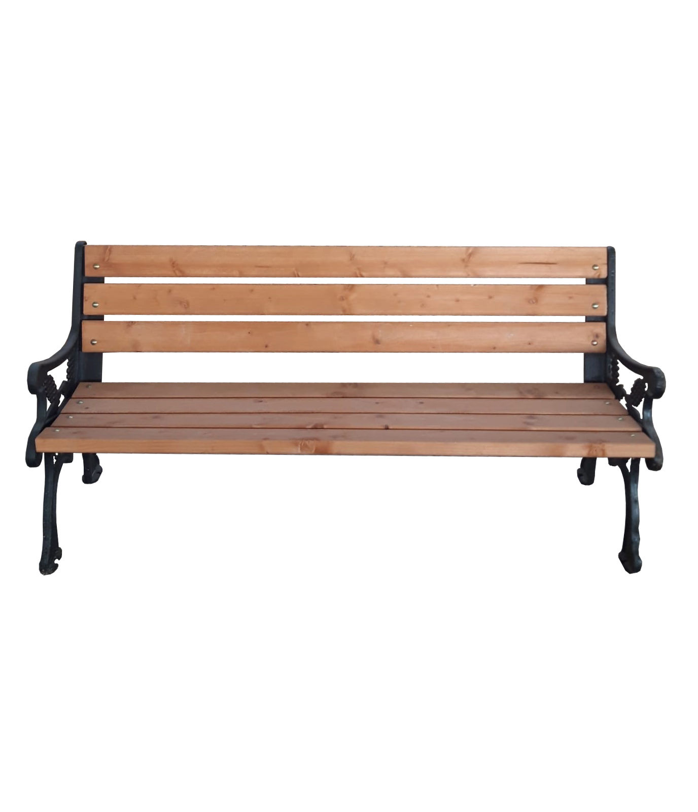 Gartenbank Parkbank Holzbank Gussbank Gusseisen Holz braun