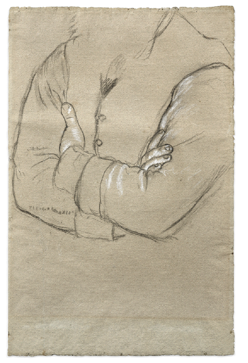 Crayon noir rehaussé de blanc sur papier, 46,5 x 30 cm, Collection particulière Yvon Helft copyright ©Studio Sebert - Photographes
