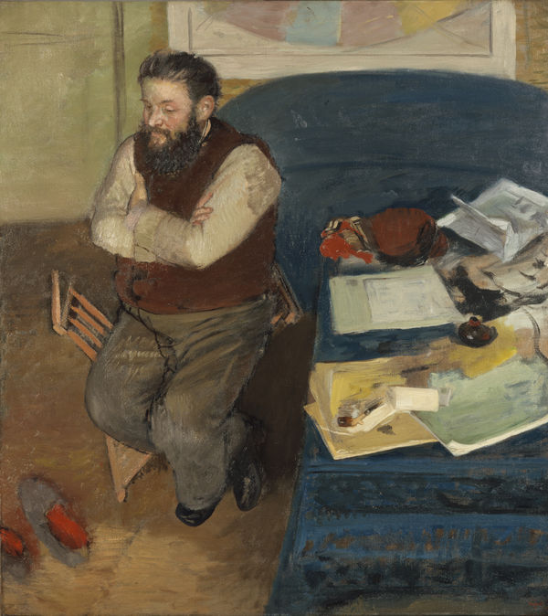 Edgar Degas, portrait de Diego Martelli, 1879, huile sur toile, 110 × 100 cm, L. 519, National Gallery of Scotland, Edimbourg, Royaume-Uni, photo @National Gallery of Scotland