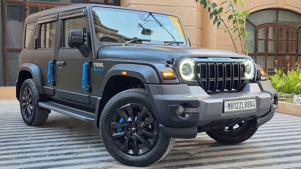 Thar Roxx with premium matte PPF installed in Pune at Crankit Automotive