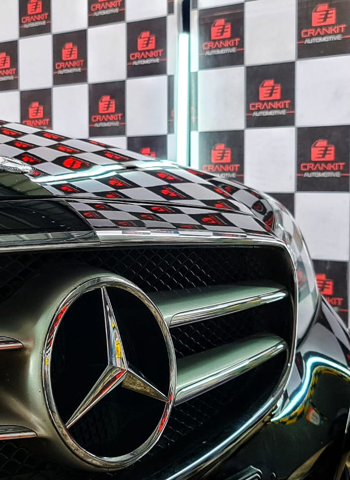 Mercedes Benz getting Car PPF Coating in Pune at Crankit Automotive.
