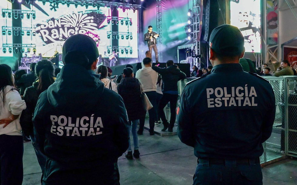 Operativo de seguridad en la Feria San Francisco Pachuca