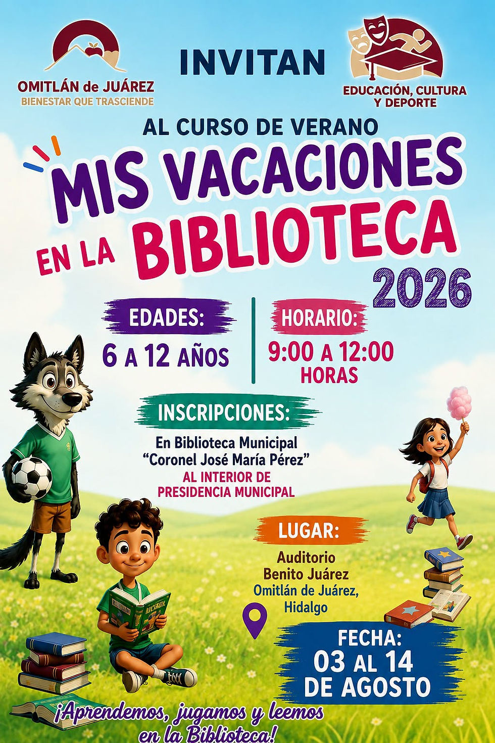 Invitan a Mis Vacaciones en la Biblioteca en Omitlán