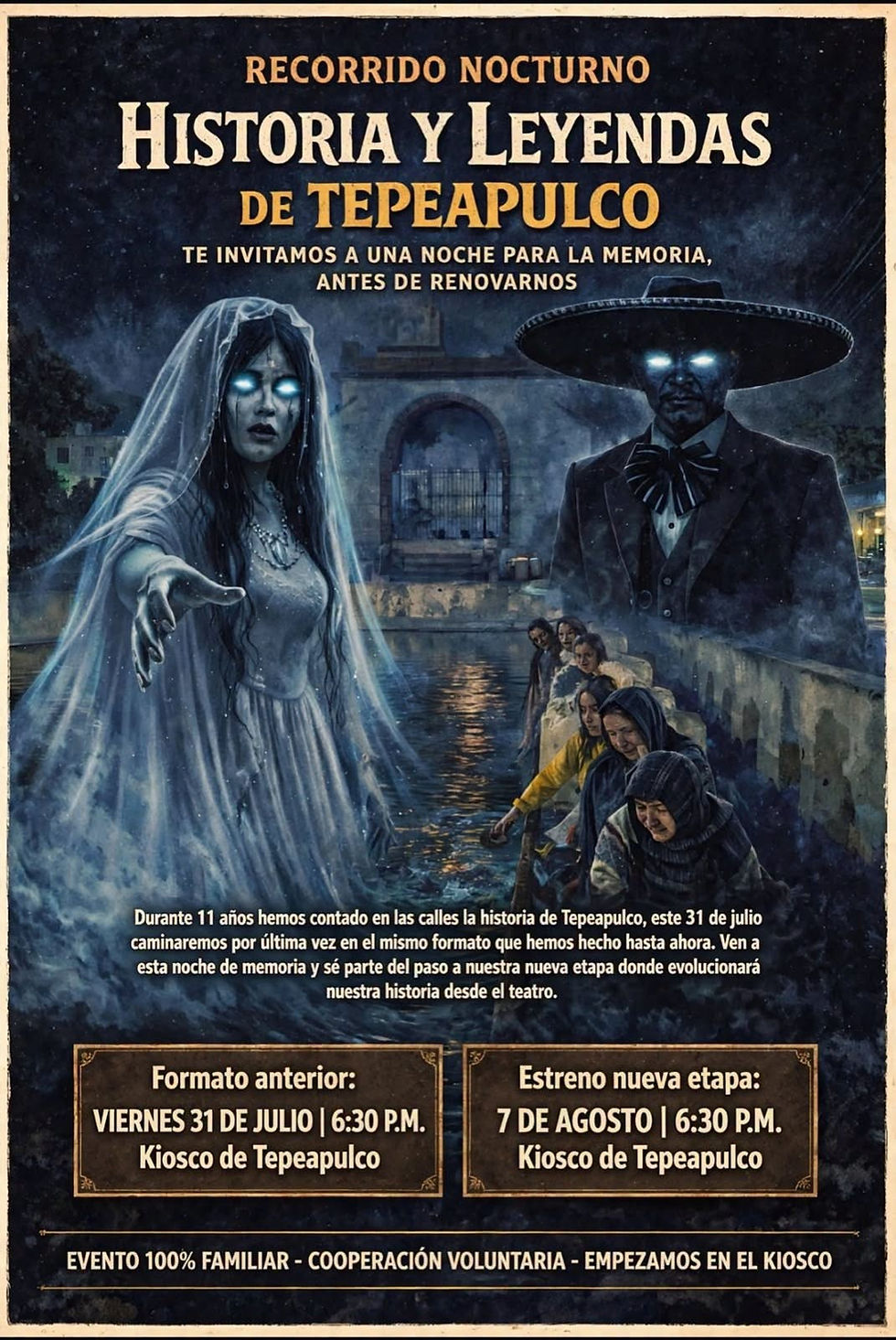 Anuncian el último recorrido de leyendas en Tepeapulco