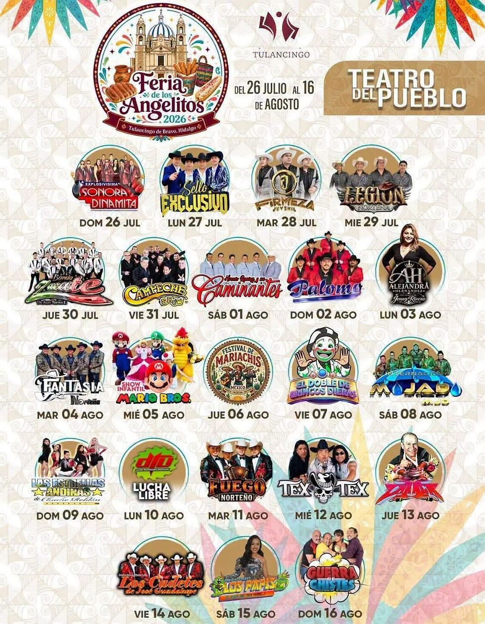 Presentan cartelera y operativos para la tradicional feria anual los Angelitos 2026