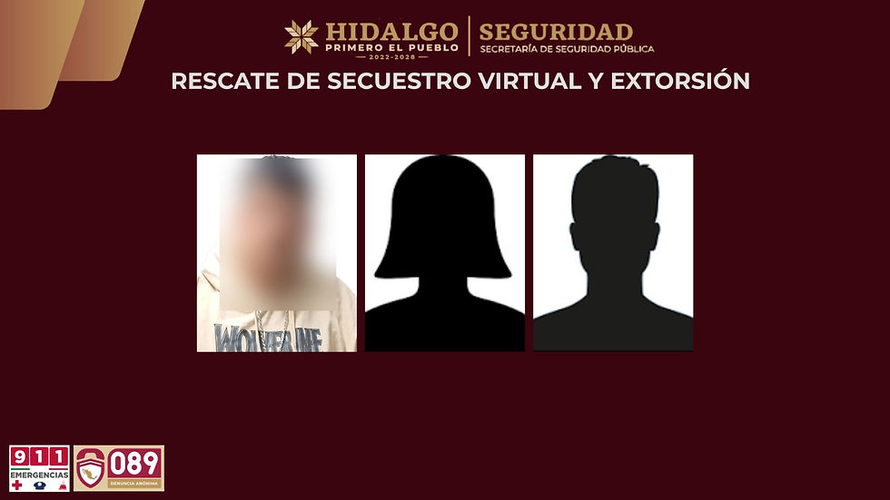 Rescata la SSPH a tres personas víctimas de secuestro virtual