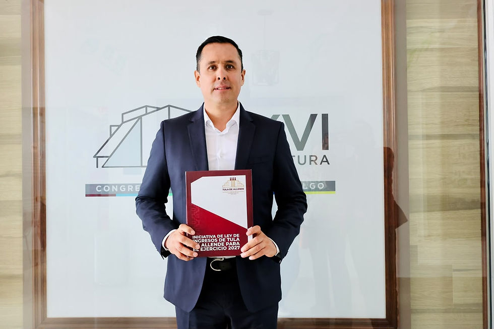 Entrega Cristhian Martínez Ley de Ingresos de Tula 2027 ante Congreso