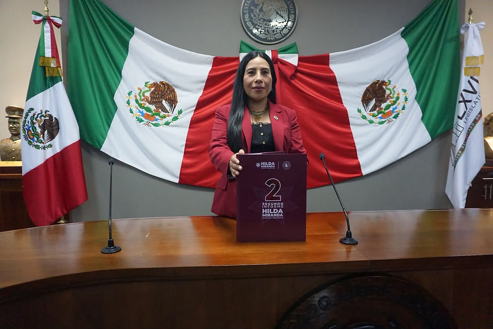 Rinde informe Hilda Miranda en el Congreso de Hidalgo con 86 iniciativas