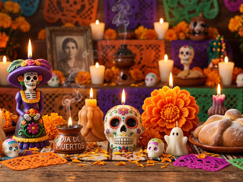 Impulsa Huasca a las mujeres con taller de velas de Día de Muertos