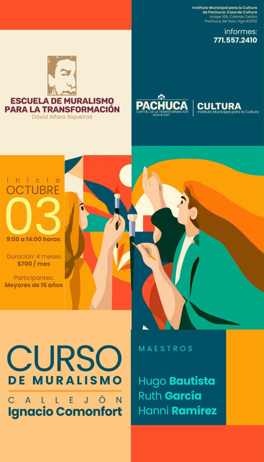 Abre convocatoria la Escuela de Muralismo en Pachuca para octubre