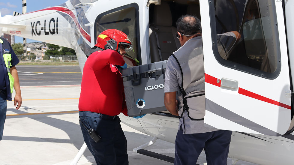 Coordinan traslado aéreo de un corazón en operativo de la Secretaría de Salud