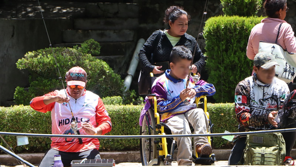 Celebran en Huasca el Campeonato Nacional de Pesca de Trucha Inclusiva