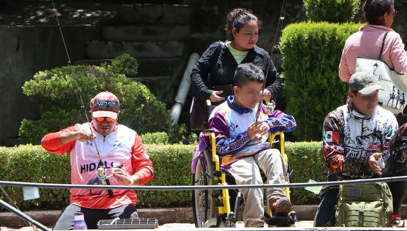 Celebran en Huasca el Campeonato Nacional de Pesca de Trucha Inclusiva