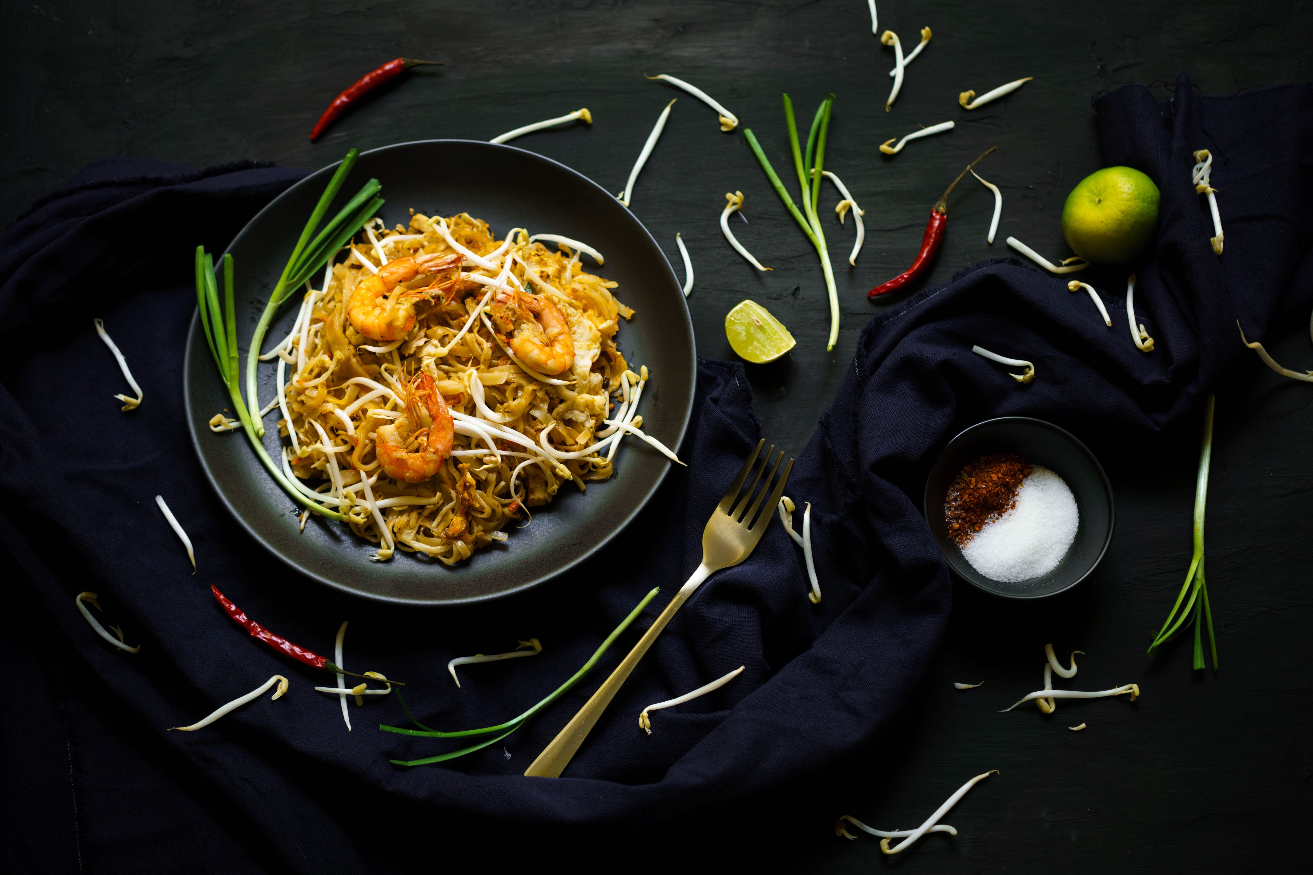 Arranged Food and Objects