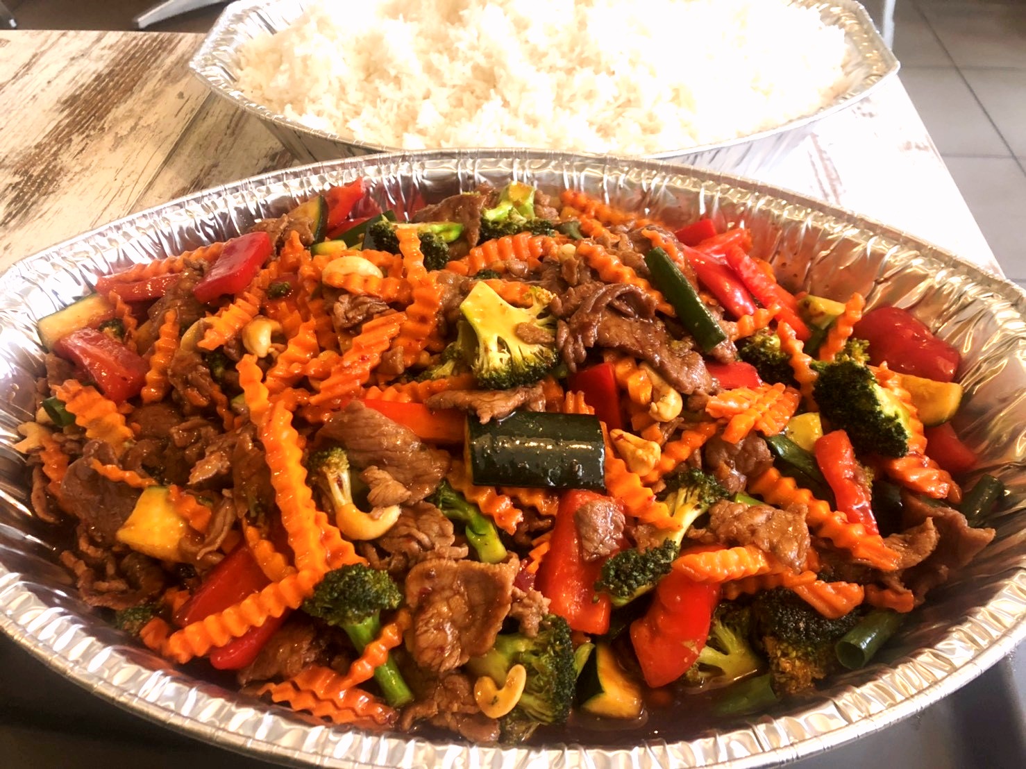 Arranged Food and Objects