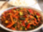 Stir Fried Platter served with Rice