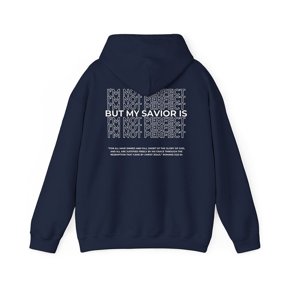 Thumbnail: Christian Hoodie: "Not Perfect But My Savior Is."