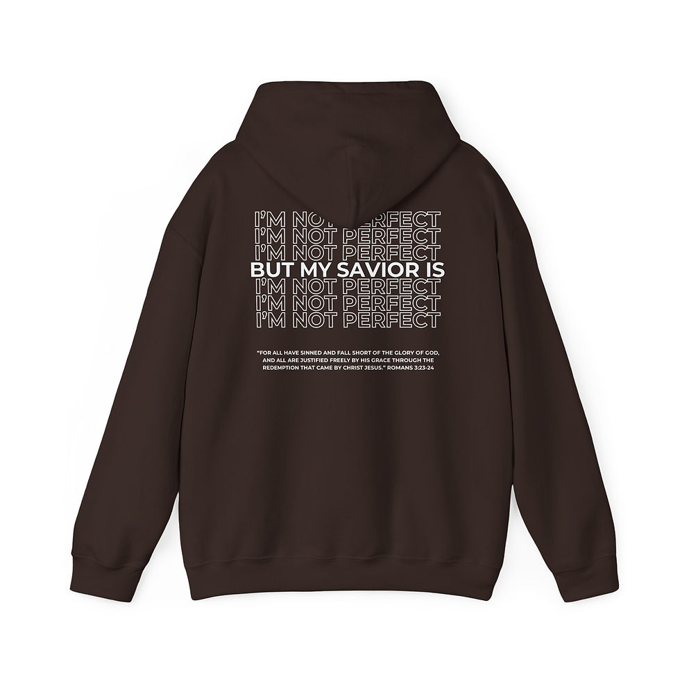 Thumbnail: Christian Hoodie: "Not Perfect But My Savior Is."