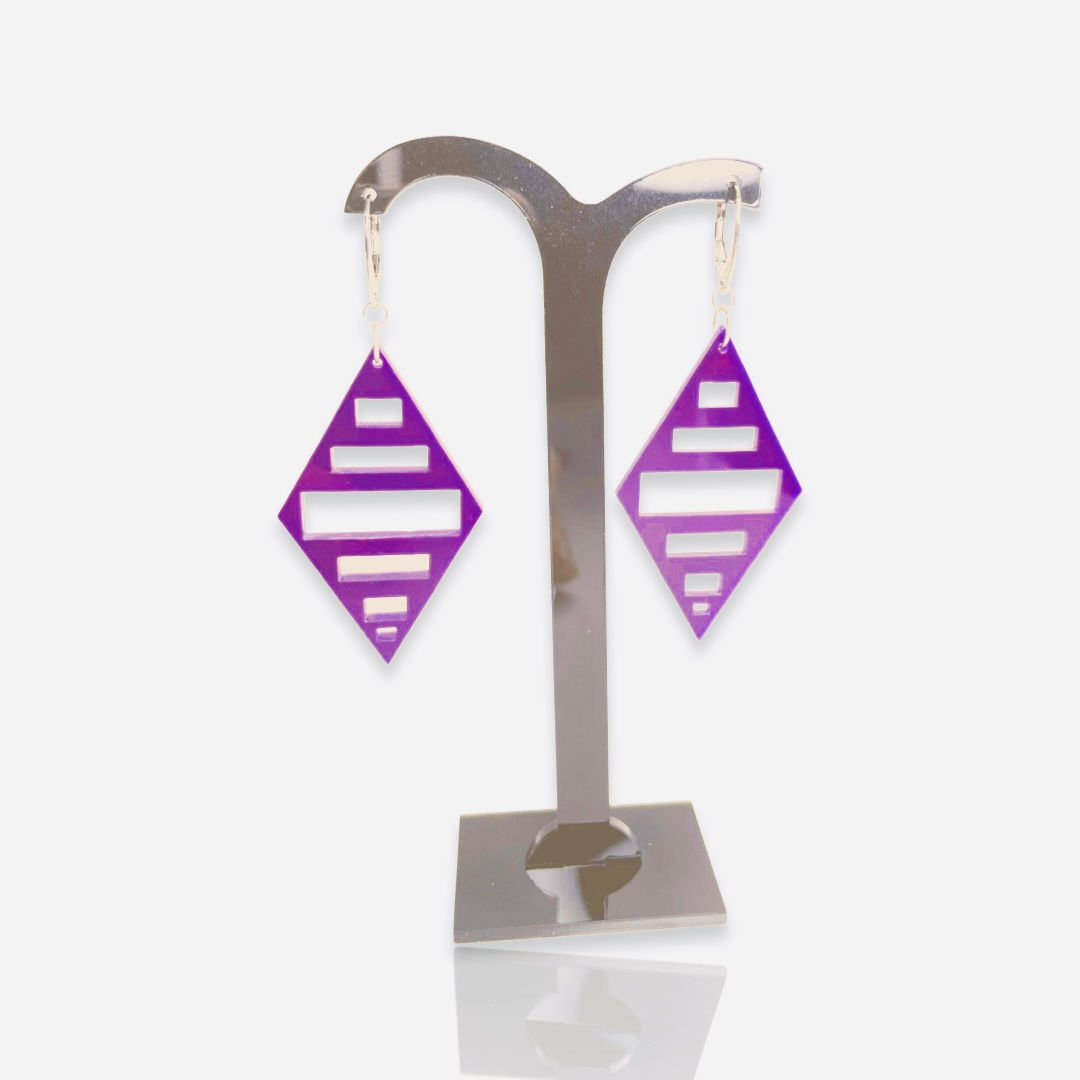 boucles d'oreilles "diamond cut"