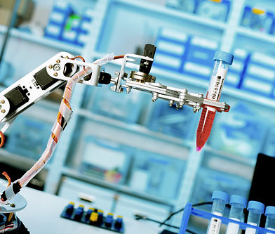 Robotic arm in laboratory
