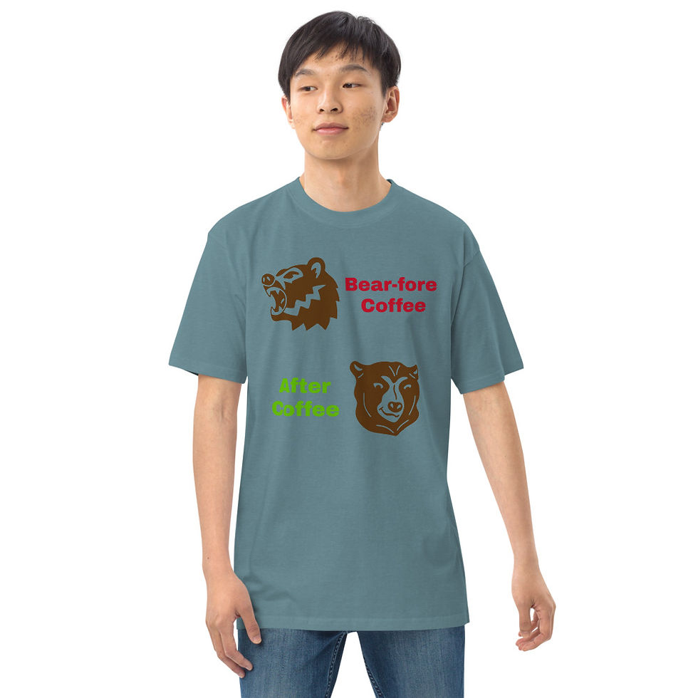 Thumbnail: Bear-fore Coffee Men’s premium heavyweight tee