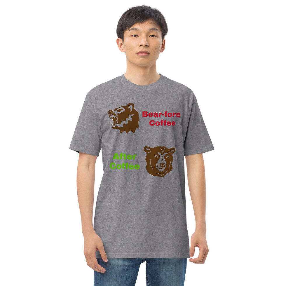 Thumbnail: Bear-fore Coffee Men’s premium heavyweight tee