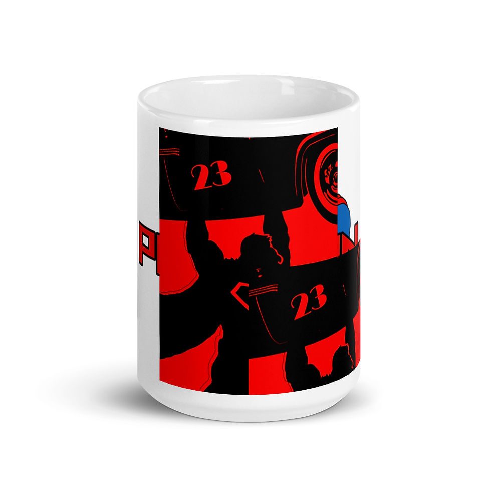 Thumbnail: Peli Con with Car White glossy mug copy