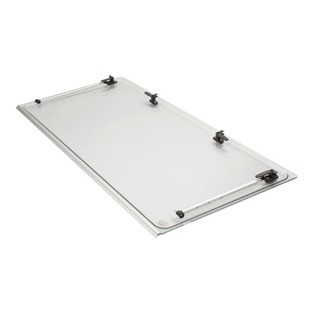 Ausstellscheibe grau S4/S5 1200 x 600 mit Click-Clack Aussteller