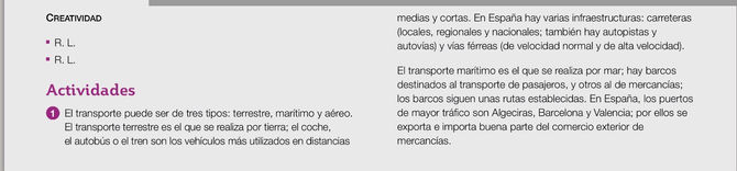 SOCIALES: Solución actividad número 1 página 95