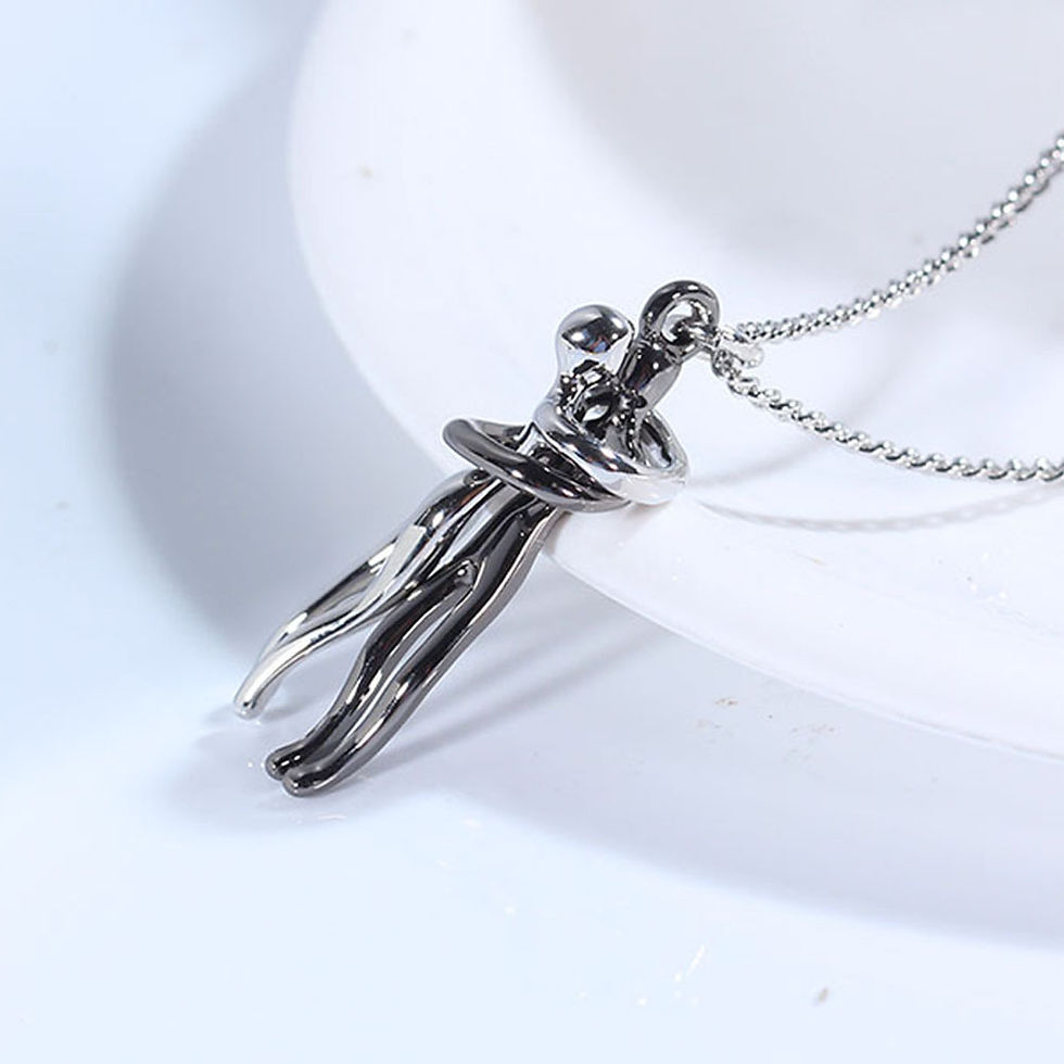 Thumbnail: Fashion Hugging Necklace Jewelry Choker Hug Pendant Chain Men Necklaces For Love