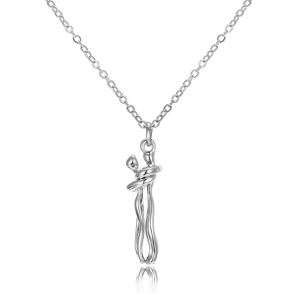 Thumbnail: Fashion Hugging Necklace Jewelry Choker Hug Pendant Chain Men Necklaces For Love