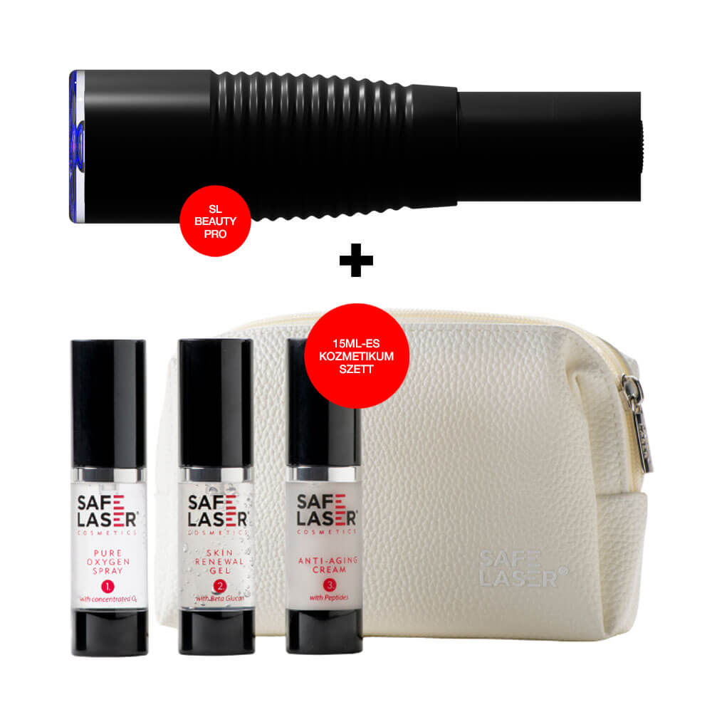 Safe Laser Beauty Pro + ajándék Safe Laser Cosmetics 3×15 ml