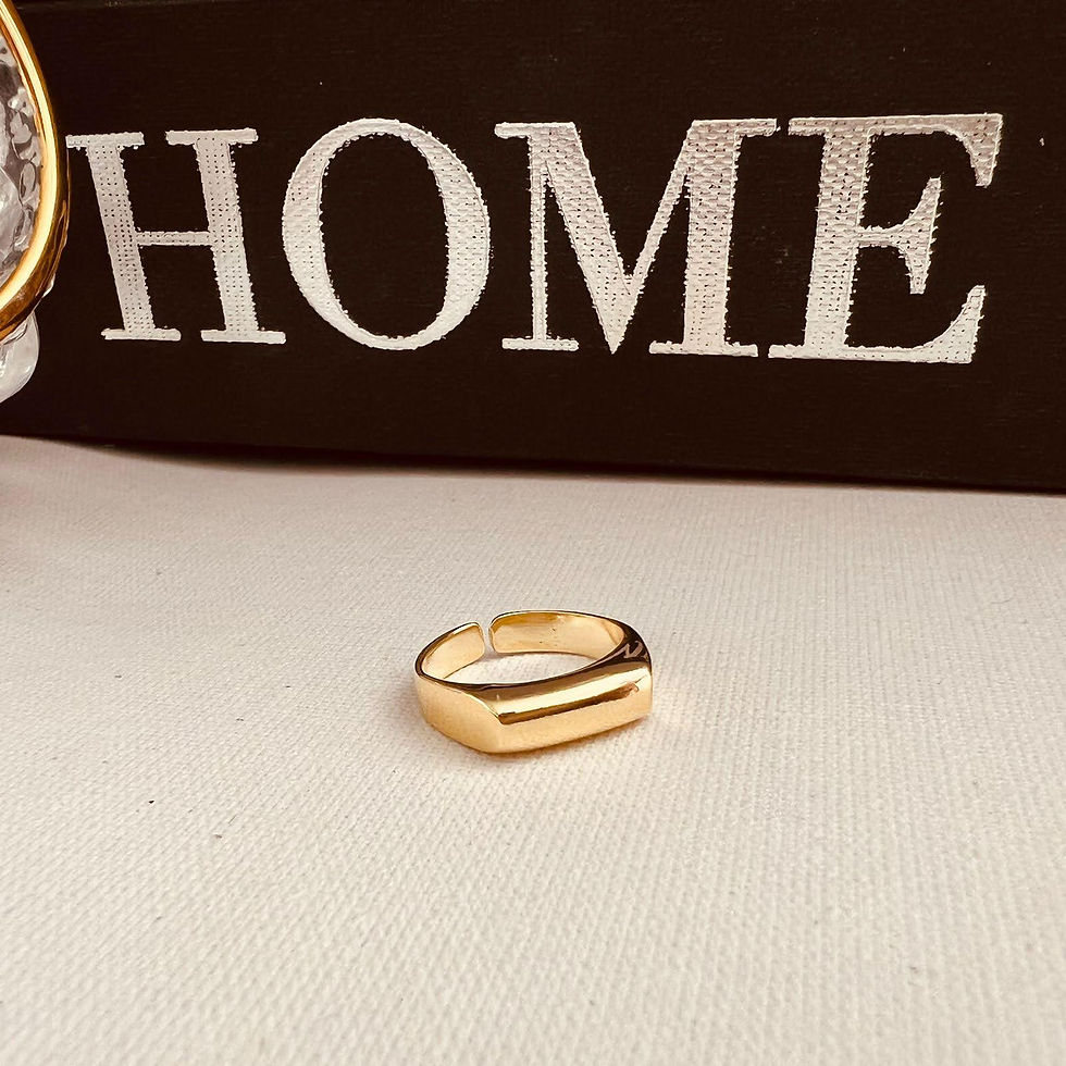 ANEL DE DEDINHO RETANGULAR - BANHADO