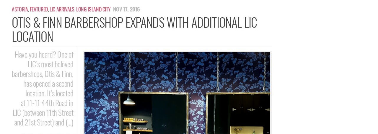 Otis & Finn Barbershop Expands to Second Long Island City Location