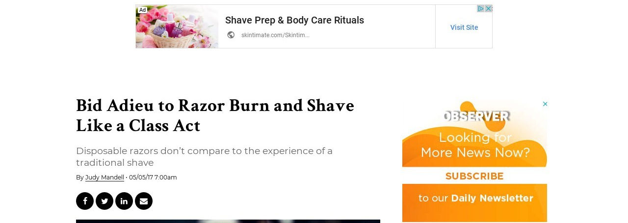 Bid Adieu to Razor Burn and Shave Like a Class Act