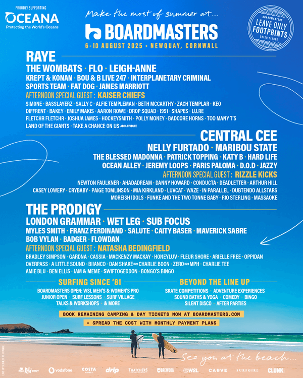Boardmasters 2025 festival lineup