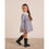 Miniatura: Vestido niña vichy en cuadros azul y blanco con cuello blanco