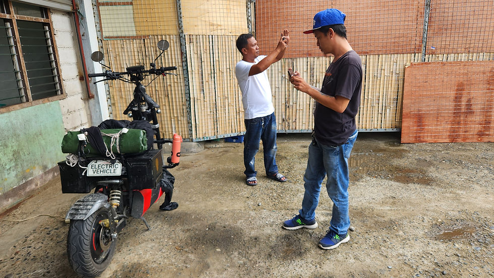 Fellow riders checking out the Atlas II Pro in Isabela
