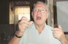 A candid picture of a grandpa with glasses