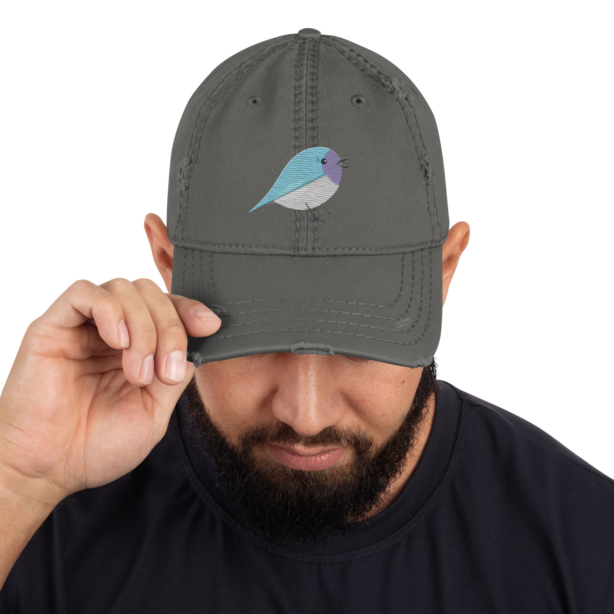 Momma Bird Distressed Hat
