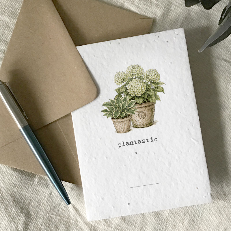 Plantastic - funny gardening themed wildflower seed card