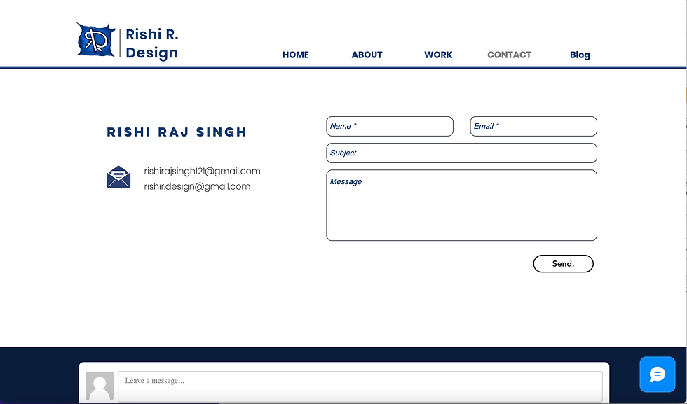 Rishi R Design Website